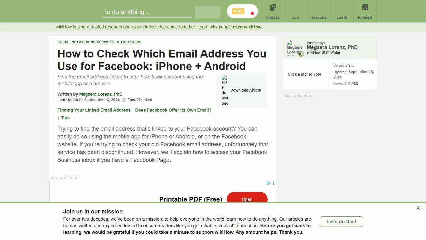 Find the Email Address for Your Facebook Account: Mobile App